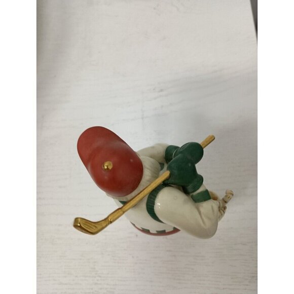 Vintage Lenox Golf Swing Golfer Santa Porcelain Christmas Figurine Collectible - Picture 4 of 9
